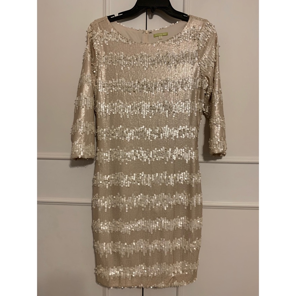 Gianni Bini medium champagne sequin dress